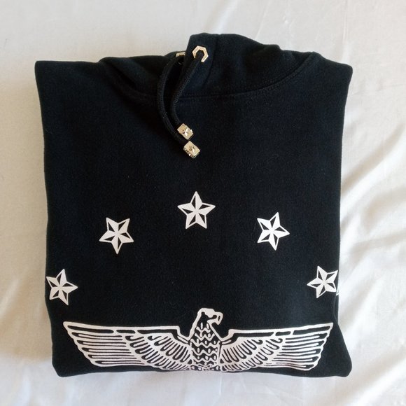 Boy London Globe Star Eagle  black/white Hoodie size M - Picture 9 of 12